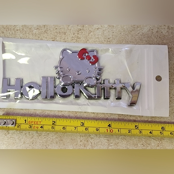 Hello Kitty Car Metal Emblem Adhesive Back - Picture 2 of 2